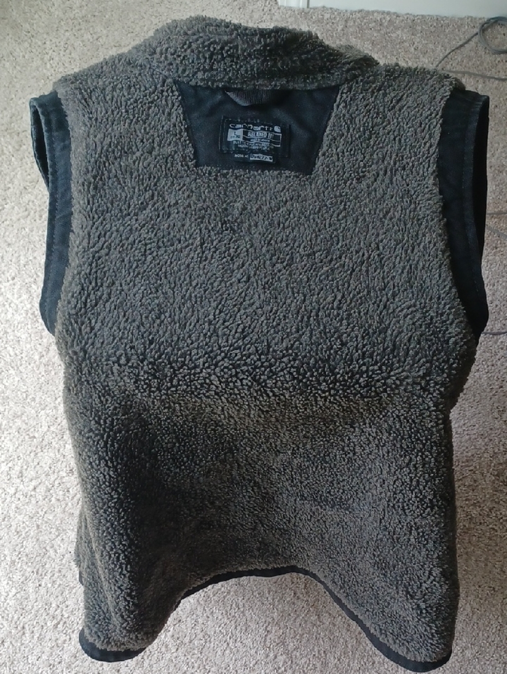 Carhartt Black Quilted Utility Vest with Logo Patch - Picture 11 of 12